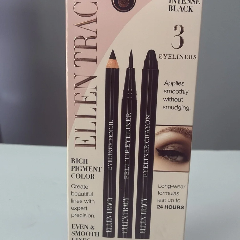 ✨🖤Ellen Tracy Ultimate Eyeliner Trio – Intense Color, Long-Wear Set